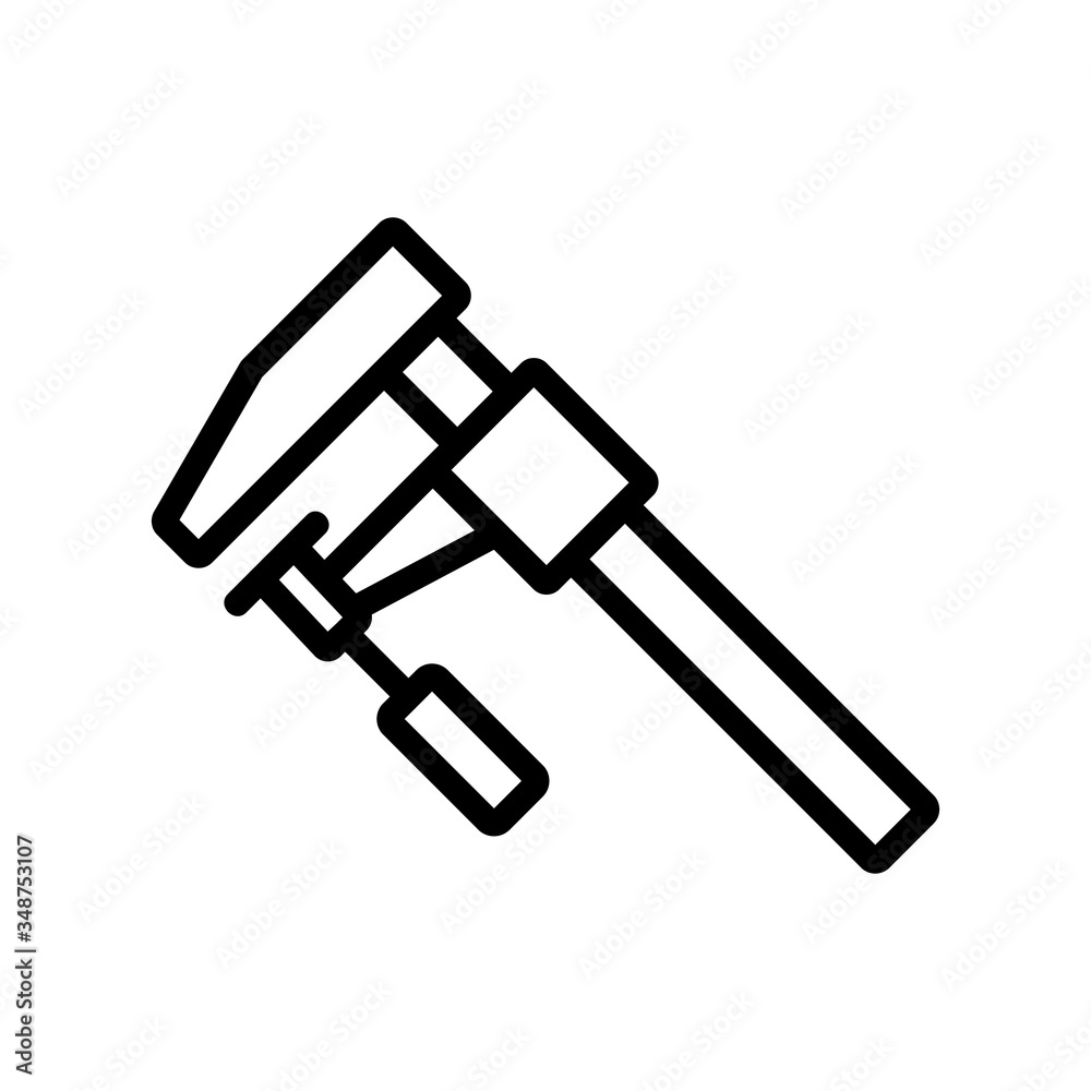 joiner hammer with holder icon vector. joiner hammer with holder sign. isolated contour symbol illustration