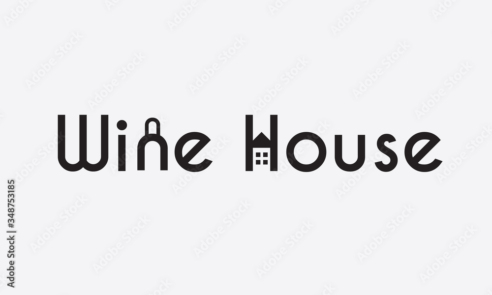 Wine House logo for a bar