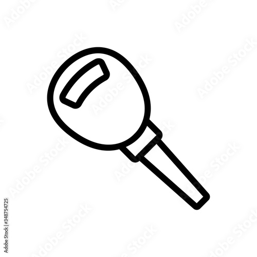 metal car key icon vector. metal car key sign. isolated contour symbol illustration