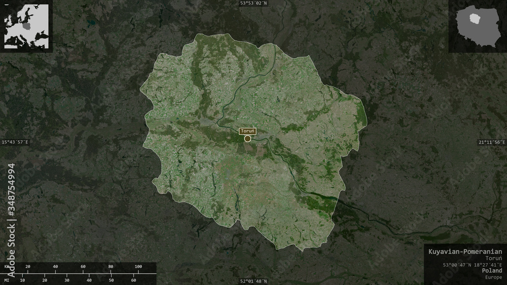 Kuyavian-Pomeranian, Poland - composition. Satellite