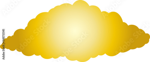 Gold Japanese clouds