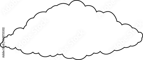 Japanese clouds outline