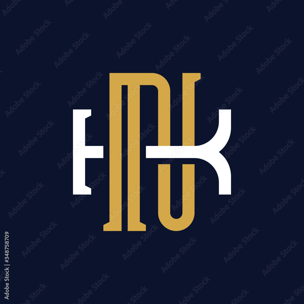 Initial Letter NK KN Monogram Logo Design Initial Letter NK KN Monogram Logo Design