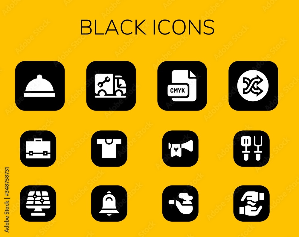 black icon set