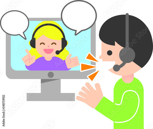 オンライン　語学　男の子