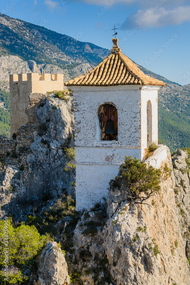 The incredible castle of San Jose in Guadalest. Alicante province. Spain