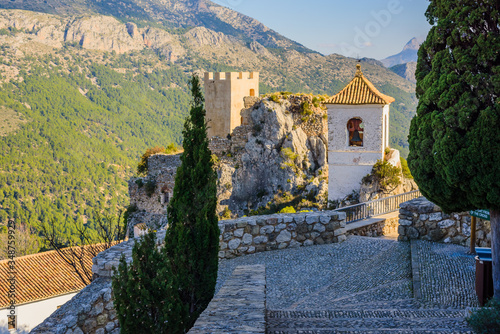 The incredible castle of San Jose in Guadalest. Alicante province. Spain photo