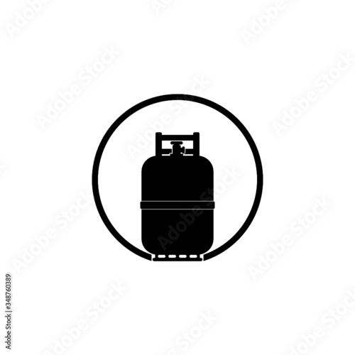 Gas bottle icon isolated on white background