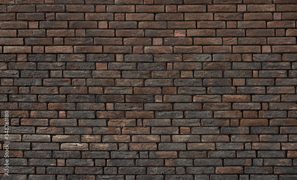 dark brown brick wall pattern