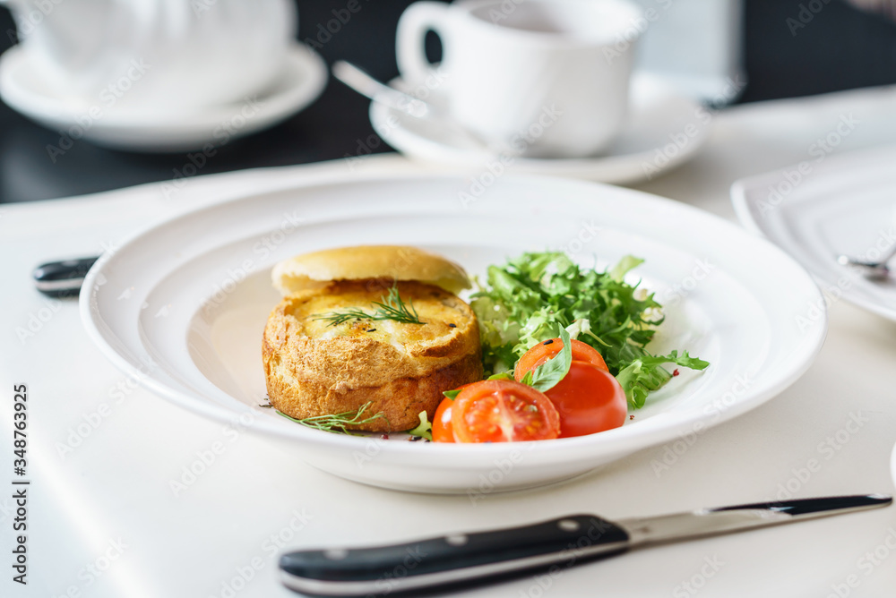 eggs benedict with fresh salad eggs benedict with fresh salad
