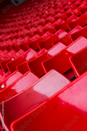 Принти на полотні Red stadium seating
