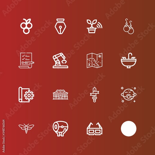 Editable 16 collection icons for web and mobile