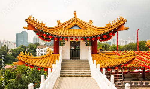 Photography exterior view of Thean Hou Temple in Kuala Lumpur, Malaysia