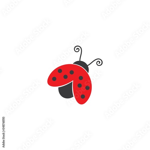 Papier peint ladybug vector icon illustration design