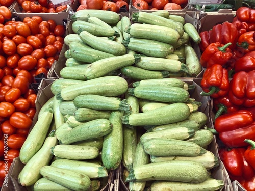Vegetables in a supermarket 