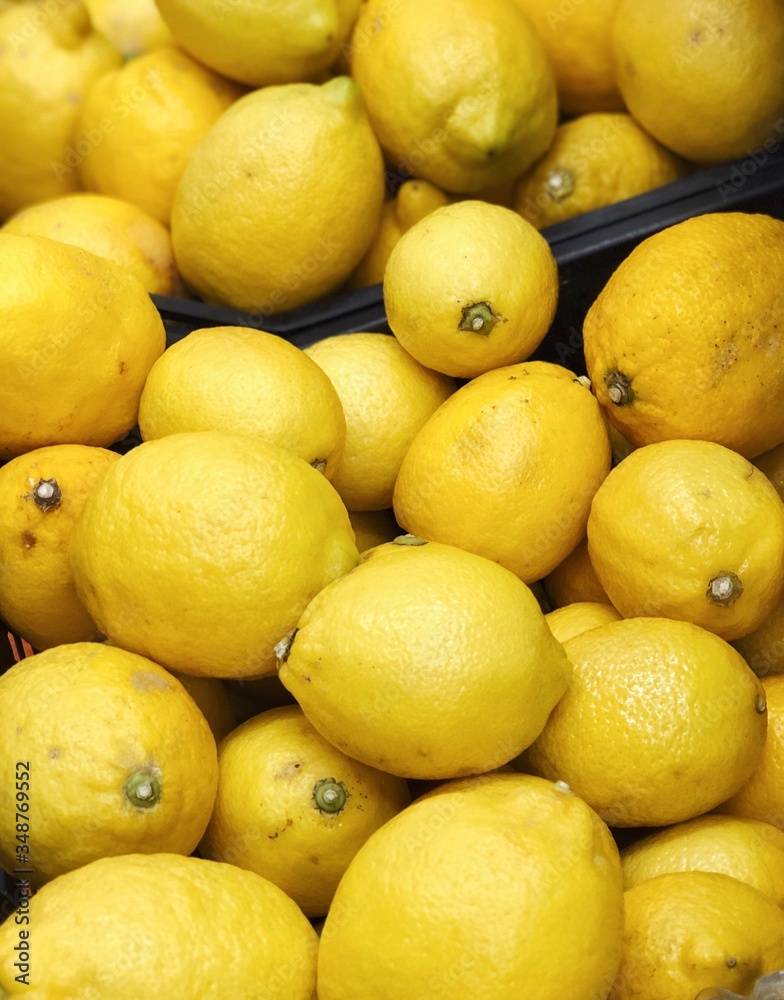 lemons harvest close up