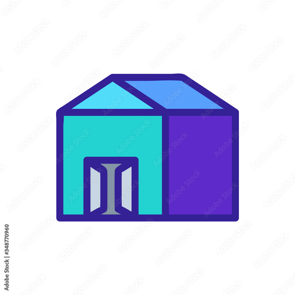 garage with open doors icon vector. garage with open doors sign. color symbol illustration garage with open doors icon vector. garage with open doors sign. color symbol illustration