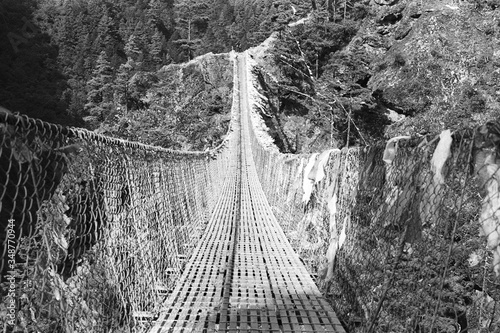 Suspension bridge in Nepal