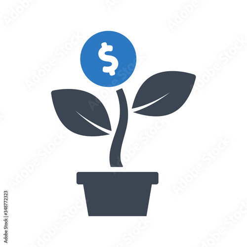 Money growth icon