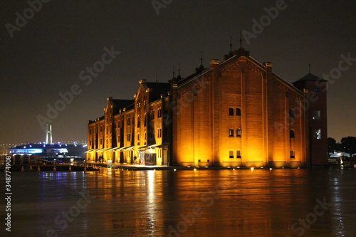 histrical brick warehouse in Yokohama