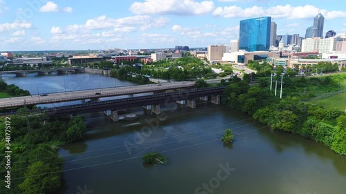 Descending Crane Shot of the White River