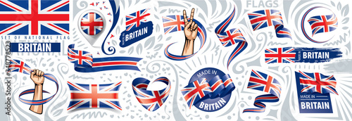 United Kingdom flag, vector illustration on a white background