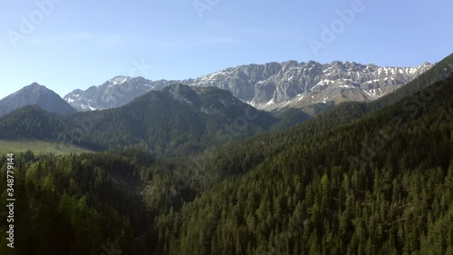 view in the austrian alps in the gaistal in the olmpic region Seefeld photo