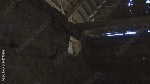 Wooden Roof Structures of an Old Clay Farm Building.