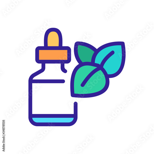 bottle of elixir oregano icon vector. bottle of elixir oregano sign. color symbol illustration