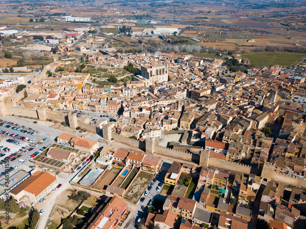 Fototapeta premium Panoramic view of Montblanc, Spain
