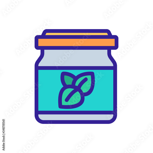 oregano seasoning jar icon vector. oregano seasoning jar sign. color symbol illustration