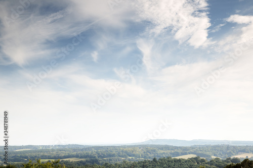 view looking across the valley