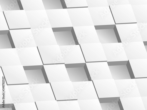 Square abstract vector background white and gray tone