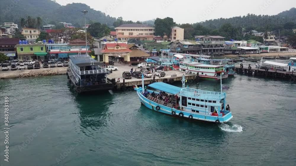 Mae Haad Pier Drone Video Ko Tao, Ko Pha-ngan District, Surat Thani, Thailand Mae Haad Pier Drone Video Ko Tao, Ko Pha-ngan District, Surat Thani, Thailand