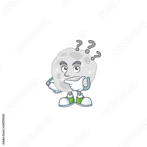 mascot design concept of fibrobacteres with confuse gesture