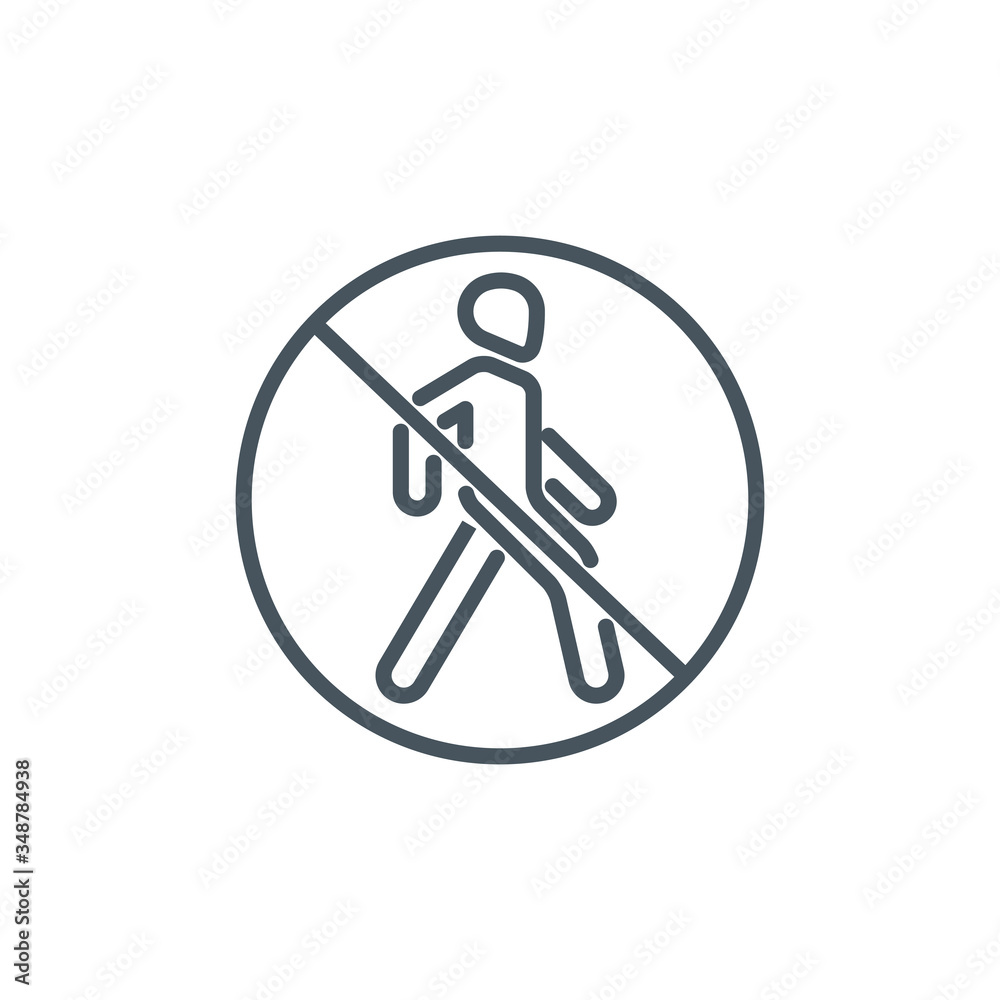 keep your distance single line icon isolated on white. Perfect outline symbol Prevention Coronavirus Covid pandemic quarantine banner. design warning element don't walk, stay home with editable Stroke keep your distance single line icon isolated on white. Perfect outline symbol Prevention Coronavirus Covid pandemic quarantine banner. design warning element don't walk, stay home with editable Stroke