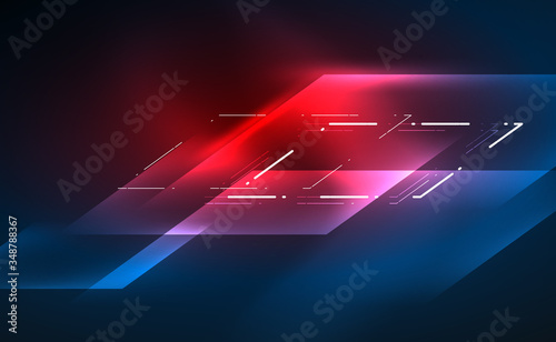 Dynamic neon shiny abstract background. Trendy abstract layout template for business or technology presentation, internet poster or web brochure cover, wallpaper