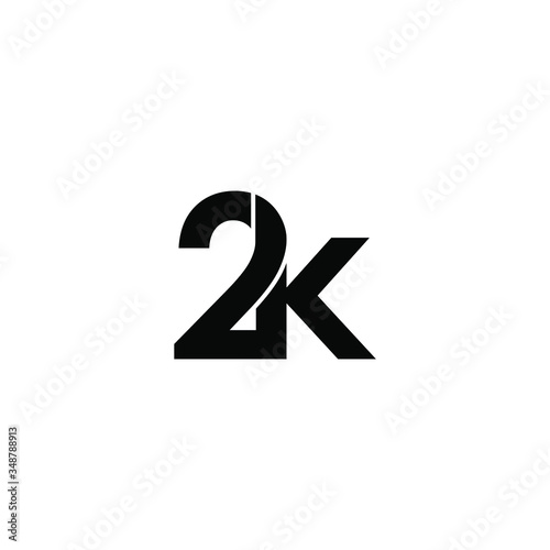 2k letter original monogram logo design