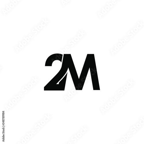 2m letter original monogram logo design
