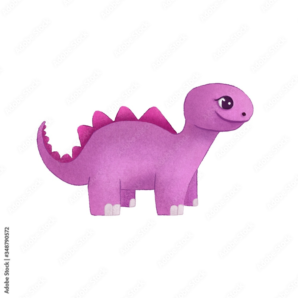 Illustration for children. Cute dinosaur. Illustration for children. Cute dinosaur.