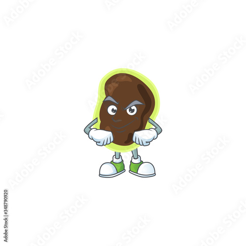 Firmicutes cartoon character design with sneaky face