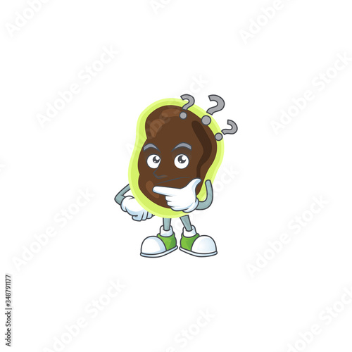 mascot design concept of firmicutes with confuse gesture © kongvector