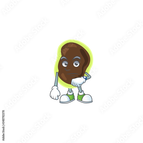 Firmicutes showing waiting gesture cartoon design concept