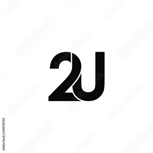 2u letter original monogram logo design
