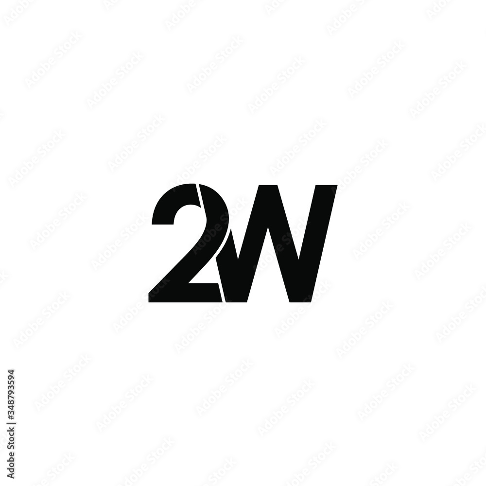 2w letter original monogram logo design
