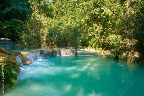 Fototapeta Naklejka Na Ścianę i Meble -  Kuang Si Waterfalls Lunag Prabang in Laos 