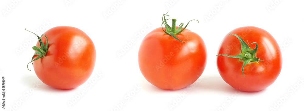 red tomato isolated on a white background red tomato isolated on a white background