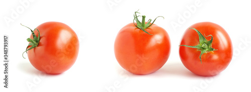 red tomato isolated on a white background