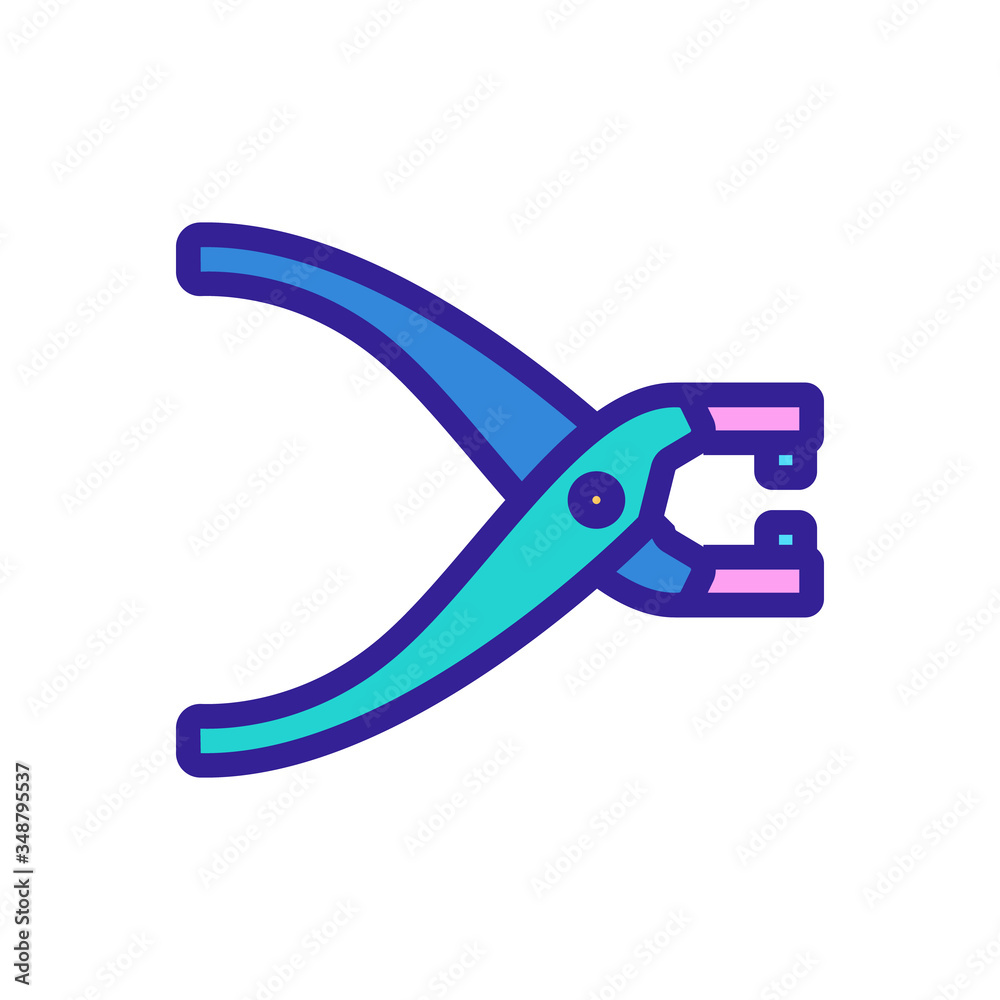 manual hole punch icon vector. manual hole punch sign. color symbol illustration
