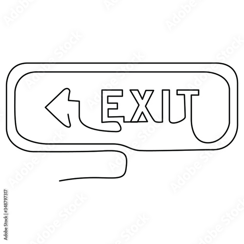 one line continuous drawing left exit